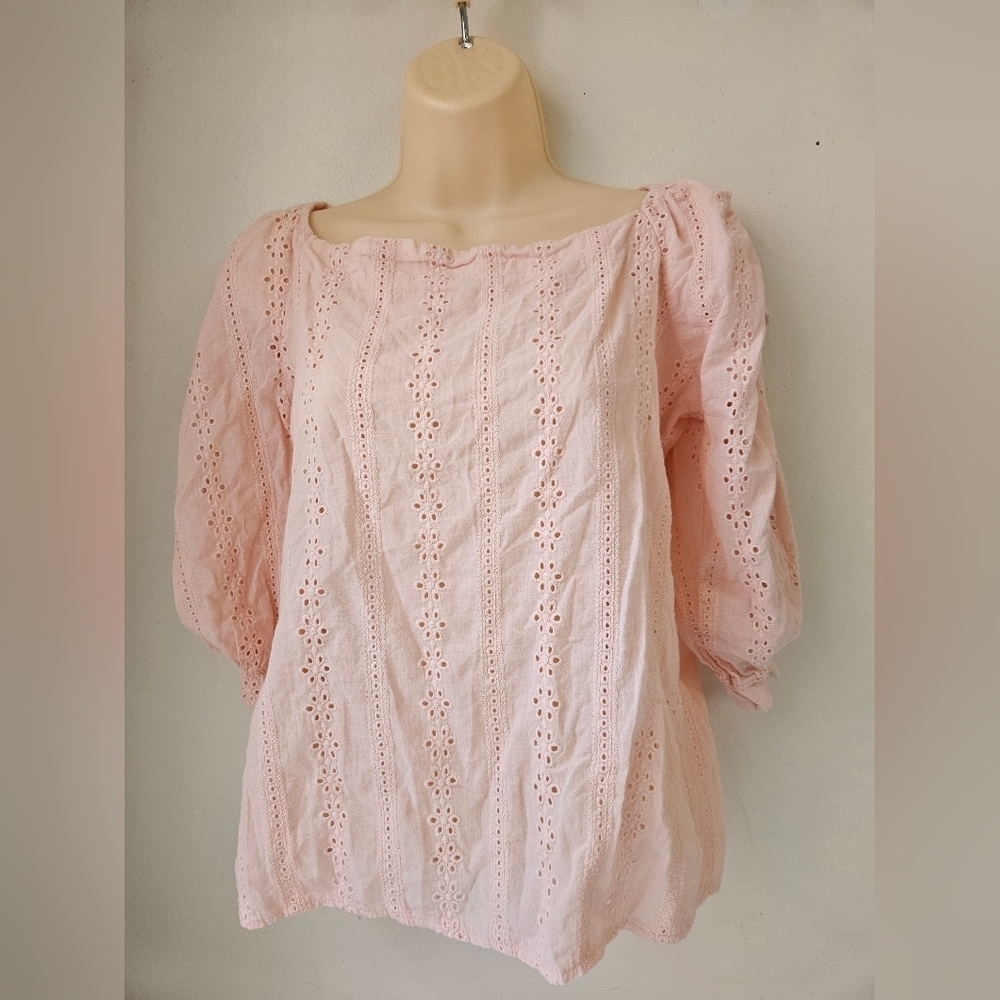 TT+ Top Women's S Melon   Eyelet .